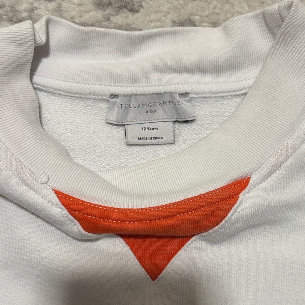Stella McCartney White Sweatshirt with Blue and Red Accents - Picture 2 of 2